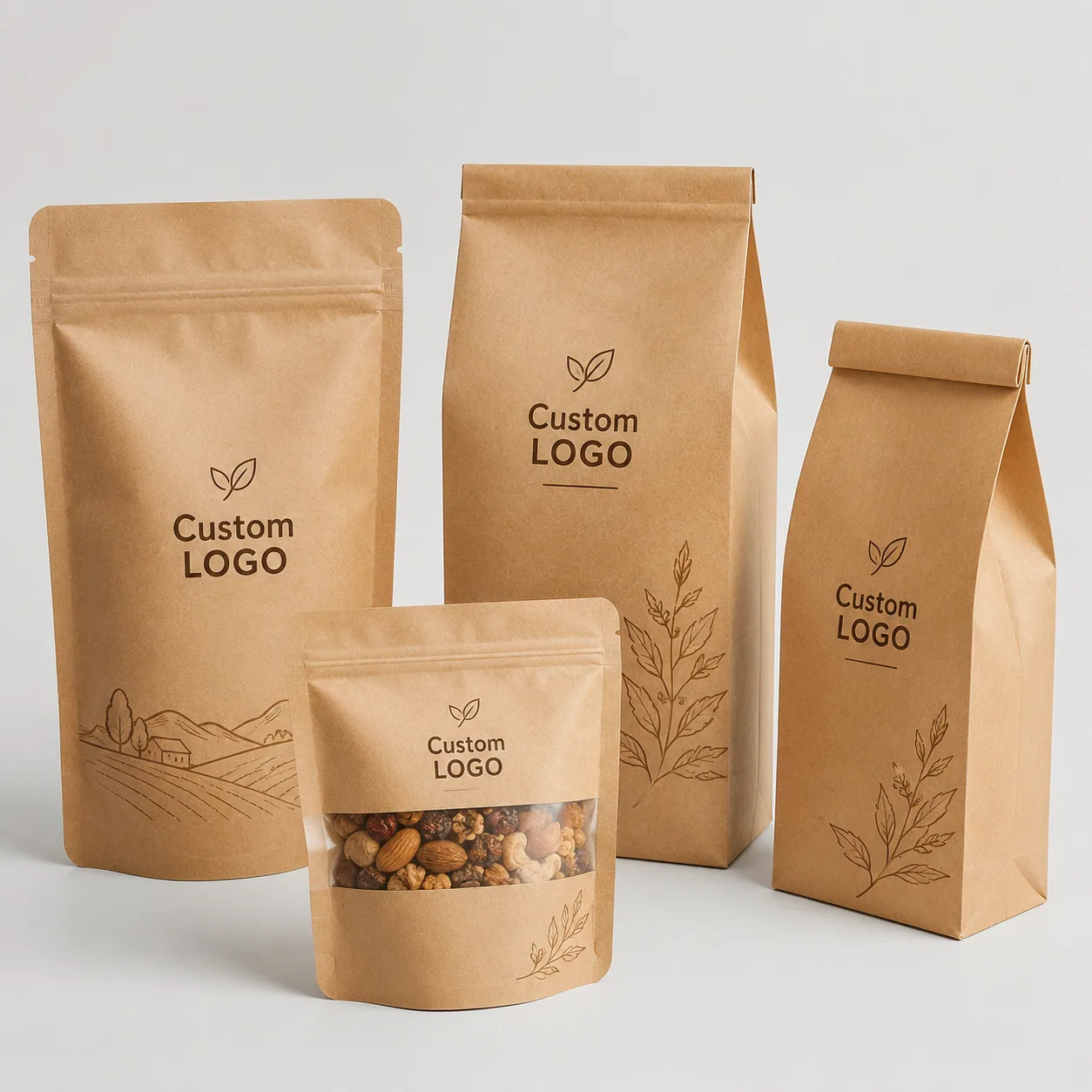 Custom Kraft Food Bags