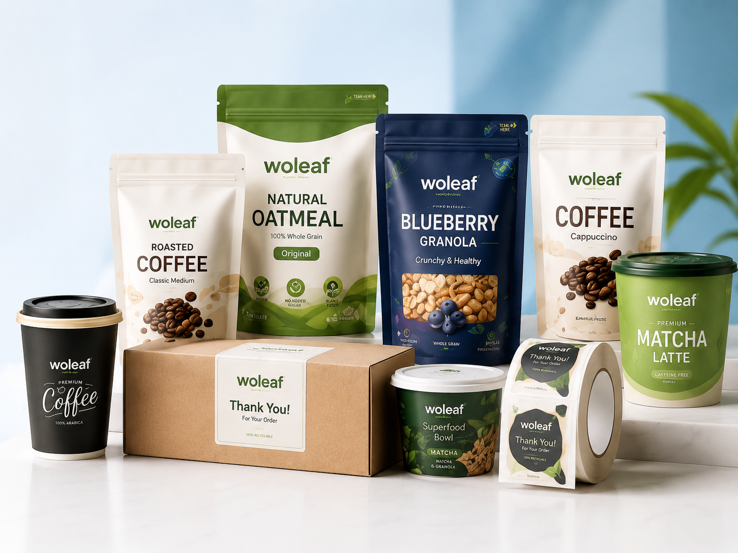 Woleaf custom packaging range